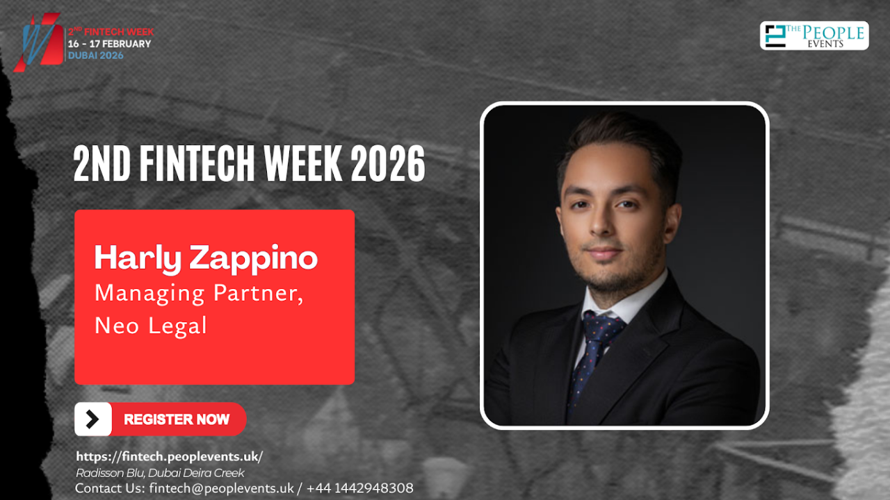 Harly Zappino to Speak at 2nd FinTech Week Dubai 2026 on Web3, Blockchain Law, and Global Financial Structuring